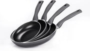 Set di 4 padelle (18-22-24-28 cm) in alluminio riciclato, prodotto in Italia.