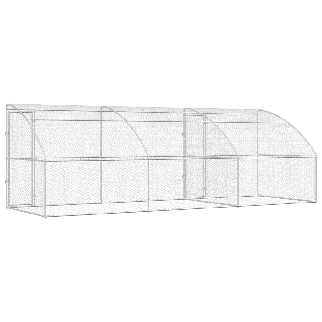 Cuccia per cani 3 pcs Argento 6 x 2 x 2 m Acciaio zincato