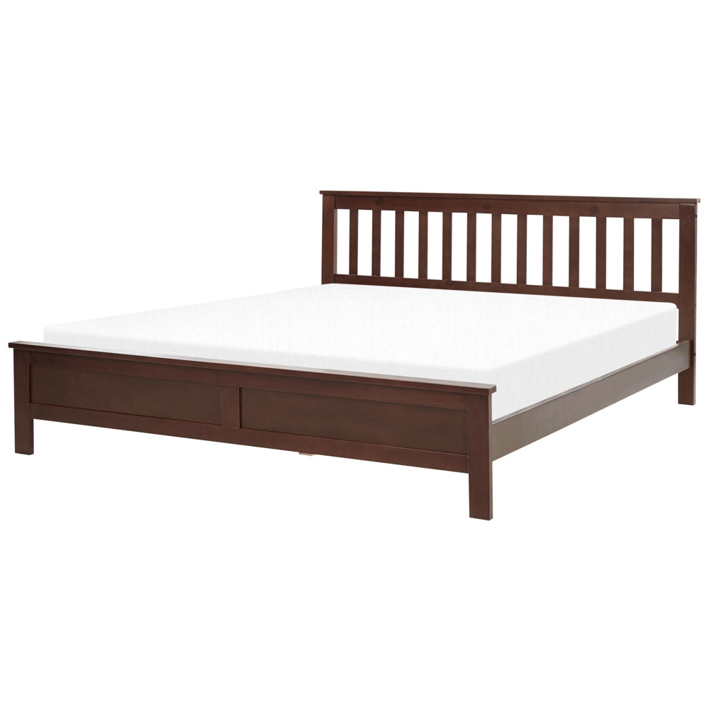 Letto in legno di pino scuro 180 x 200 cm in stile scandinavo