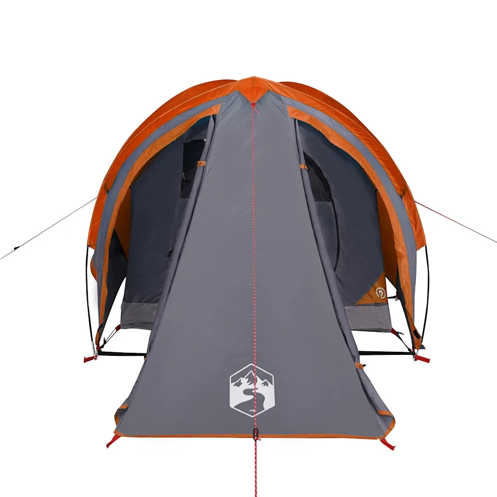 Tenda da Campeggio a Cupola 2 Persone Grigio e Arancione 94341