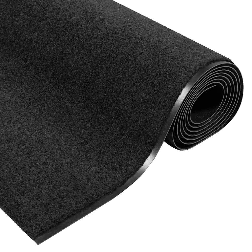Zerbino d'ingresso moderno rettangolare antiscivolo per interni/esterni 120 x 350 cm in poliammide nero 02_0057924