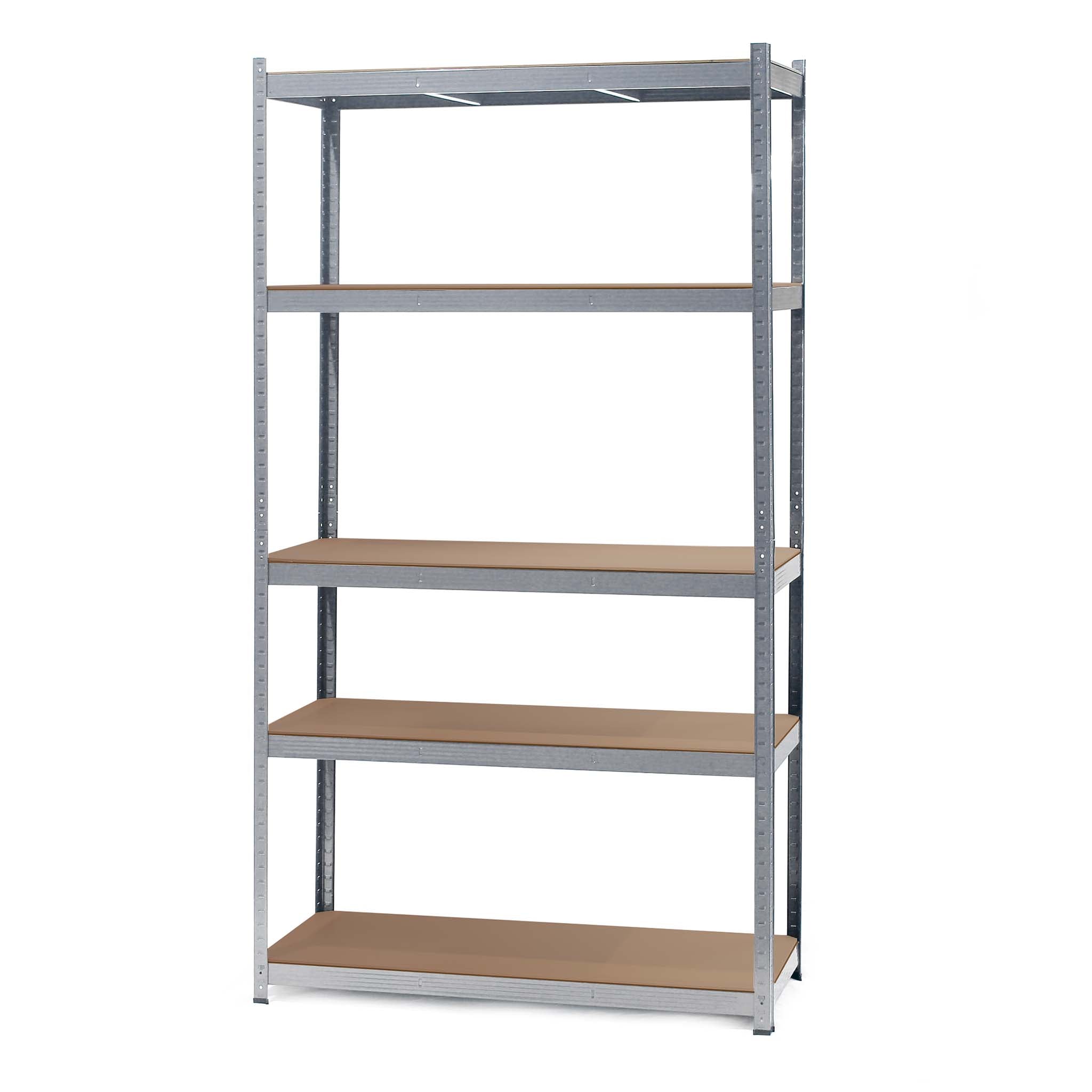 Scaffale per carichi pesanti zincato 100x60x200cm Scaffale a incastro 5 ripiani 200kg/piano