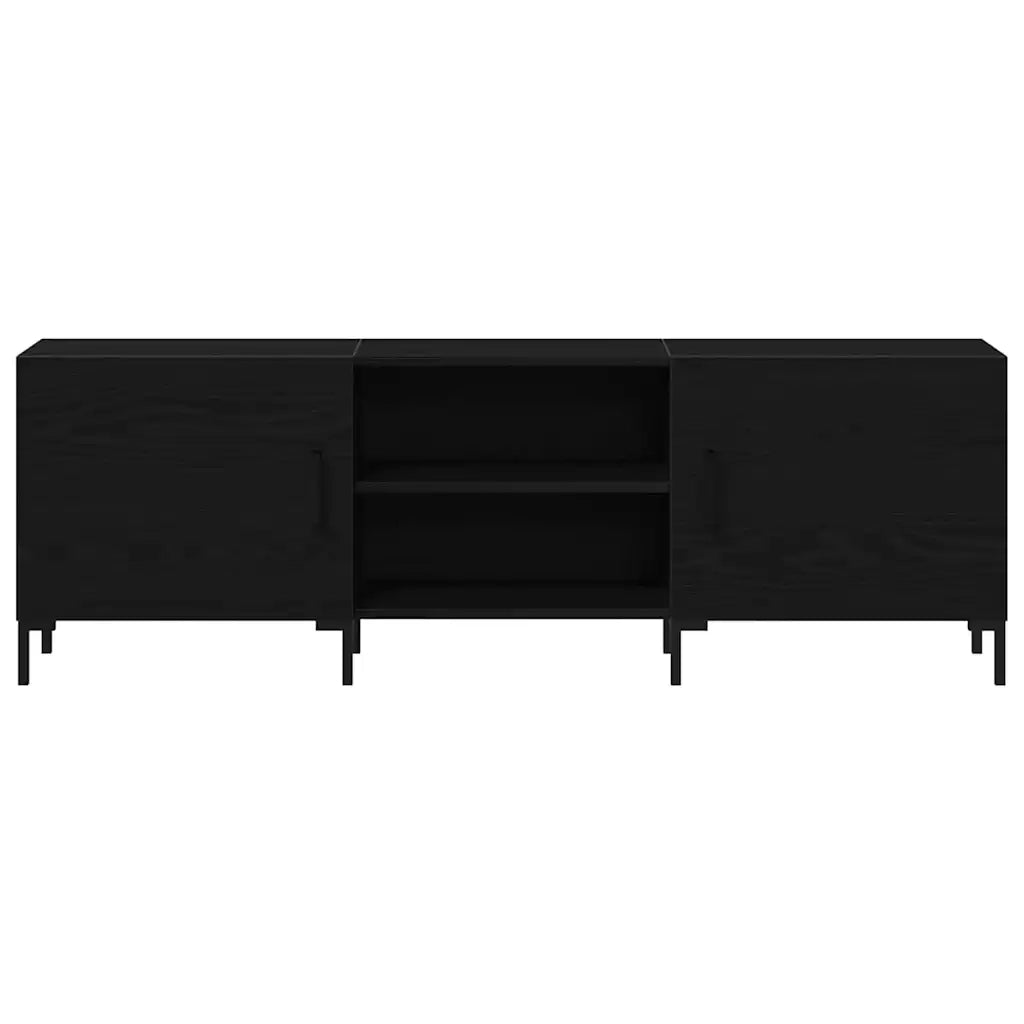 Set mobile TV 150 x 30 x 50 cm Rovere Nero Legno ingegnerizzato 862962