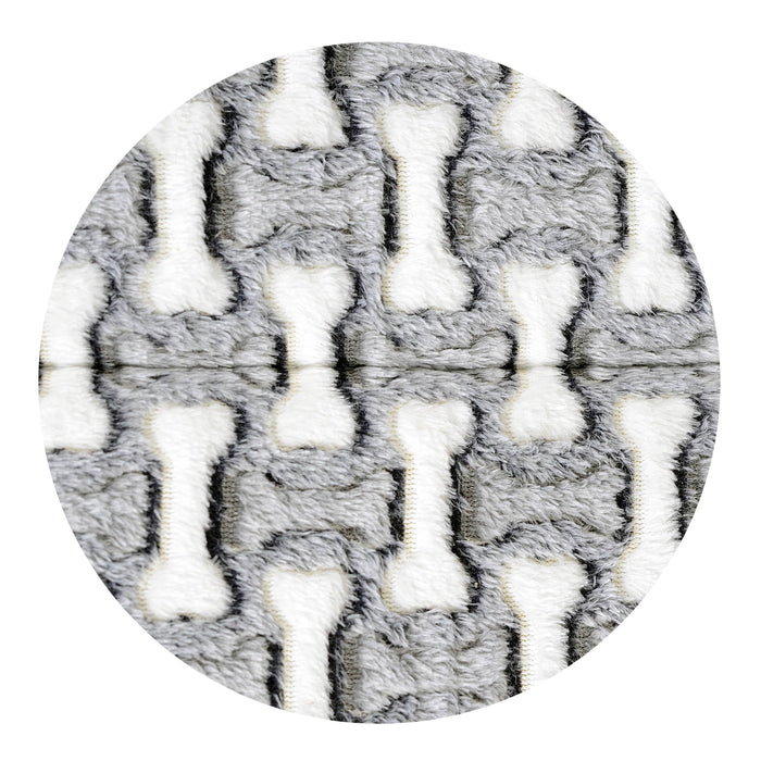 AIO FACTORY XL Tappetino per cuccia per cani 120x80 cm Grigio Ossa Impermeabile