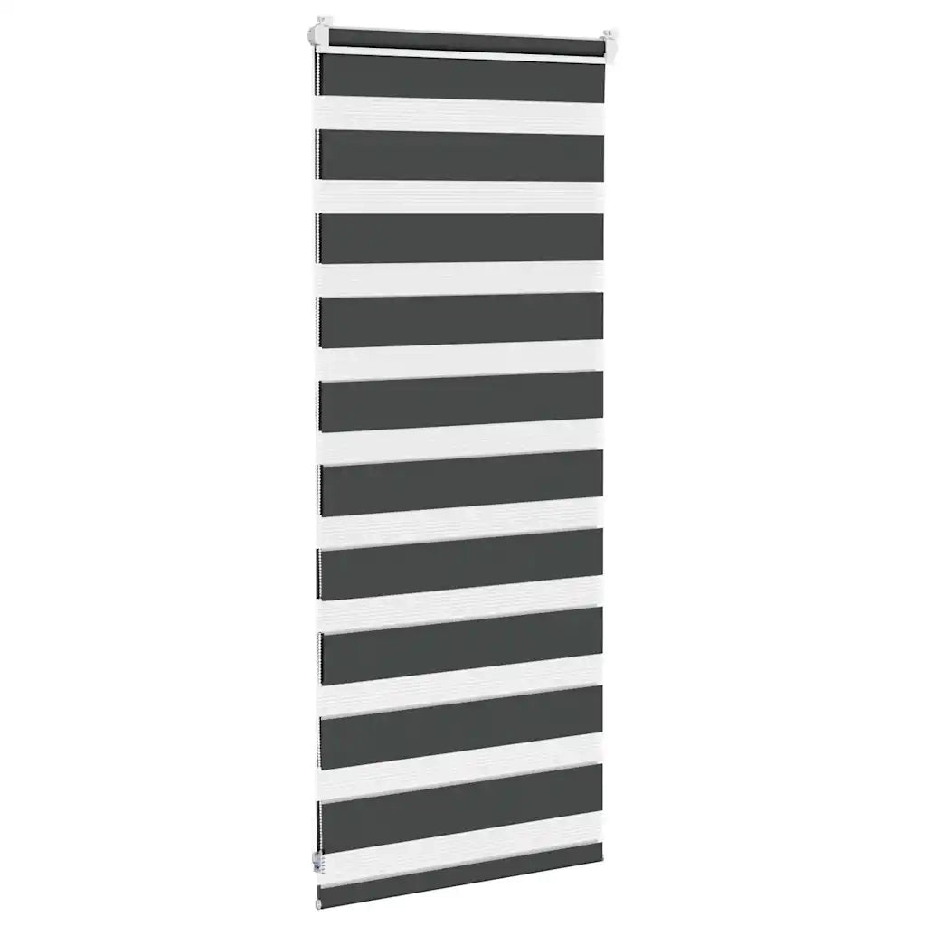 Tenda a Rullo Zebra Nero Larghezza Tessuto 55,9 cm Poliestere 4014201