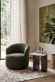 Tavolino Key - Tavolino moderno con top ceramica su vetro marmo calacatta oro e struttura in metallo bronzo - Stones