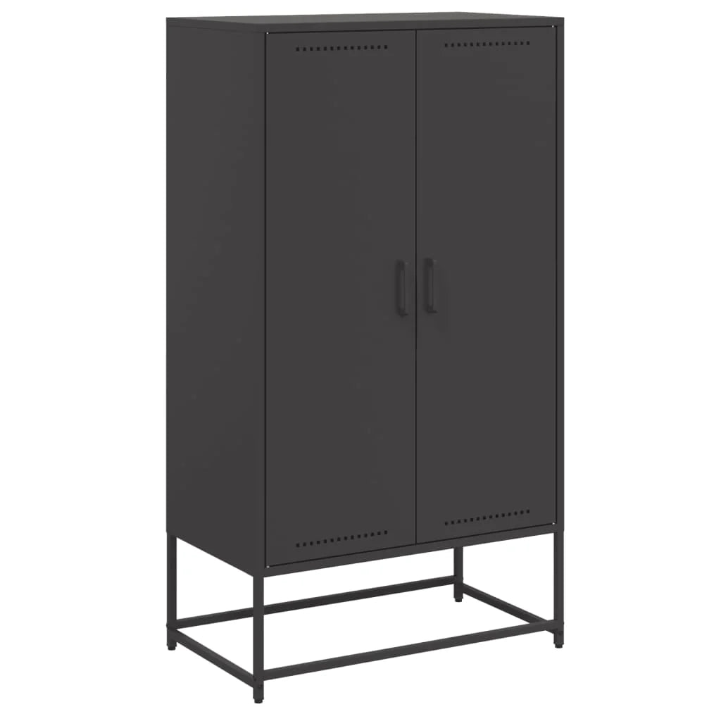 Credenza cassettiera mobile contenitore organizer cucina soggiorno salotto alto 685 x 385 x 1235 cm acciaio nero 02_0034958