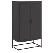Credenza cassettiera mobile contenitore organizer cucina soggiorno salotto alto 685 x 385 x 1235 cm acciaio nero 02_0034958