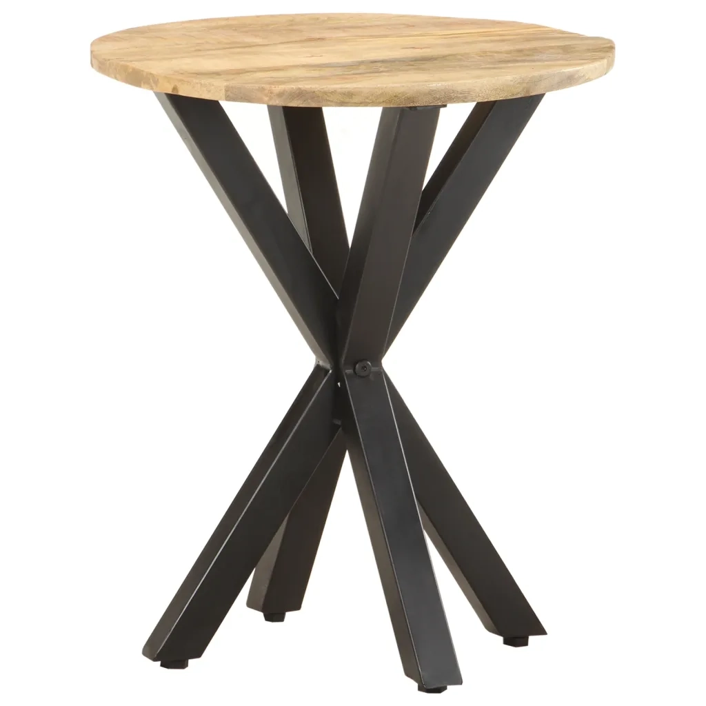 Tavolino di Servizio 48x48x56cm in Legno Massello di Mango