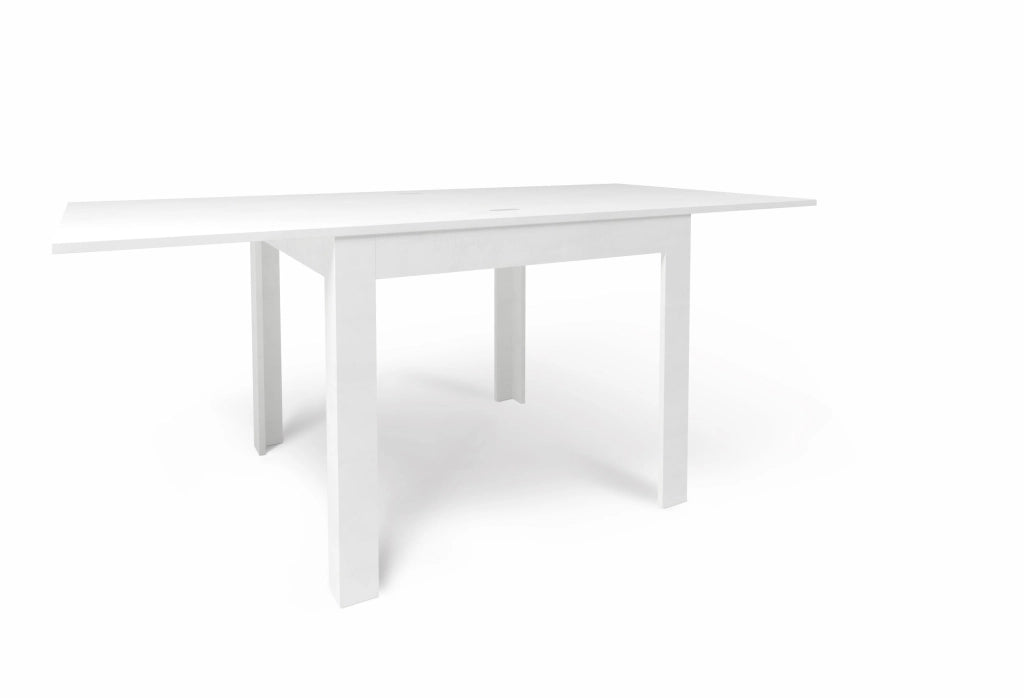 Tavolo Allungabile 90/180x90x75 cm Ossido Bianco e Ossido Bianco