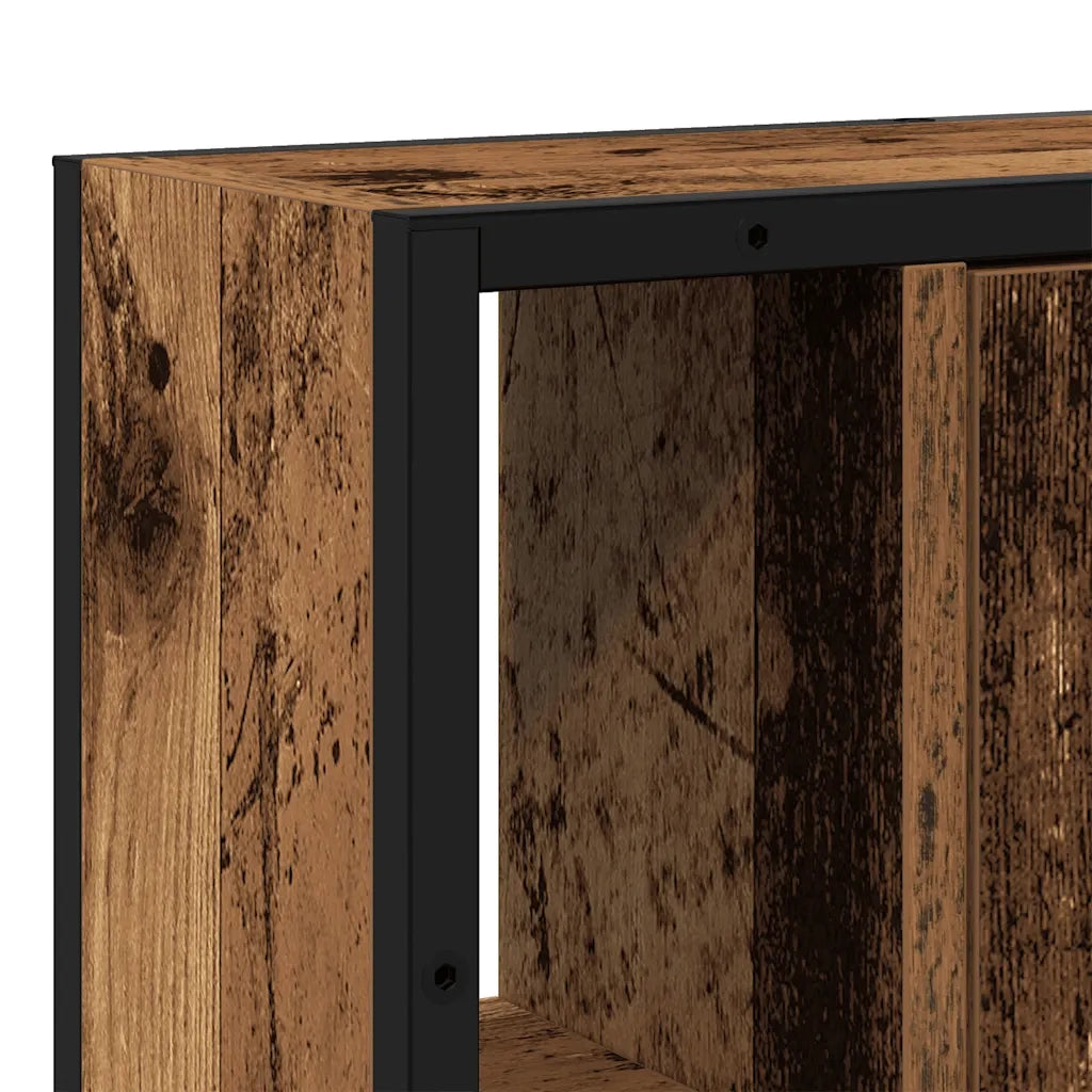 vidaXL Mobile da Bagno con Specchio Legno Antico 60x16x60cm Truciolato
