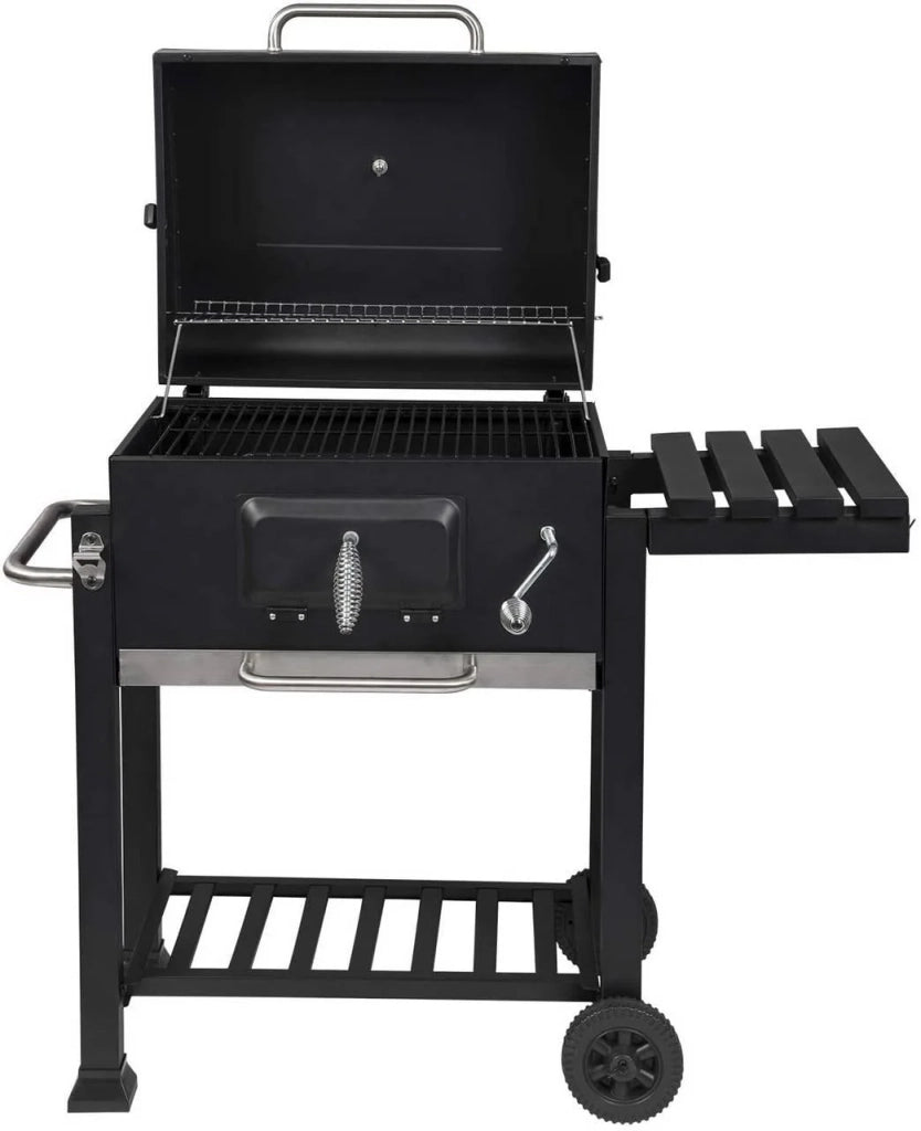 Barbecue a carbonella con coperchio per feste nero 19_0000938
