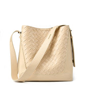 Borsa a mano/a tracolla da donna in vera pelle, colore bianco.