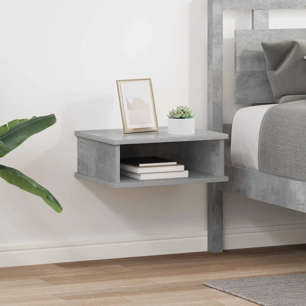 Comodino 2 pcs Grigio cemento 40 x 31 x 15 cm Legno multistrato 891111