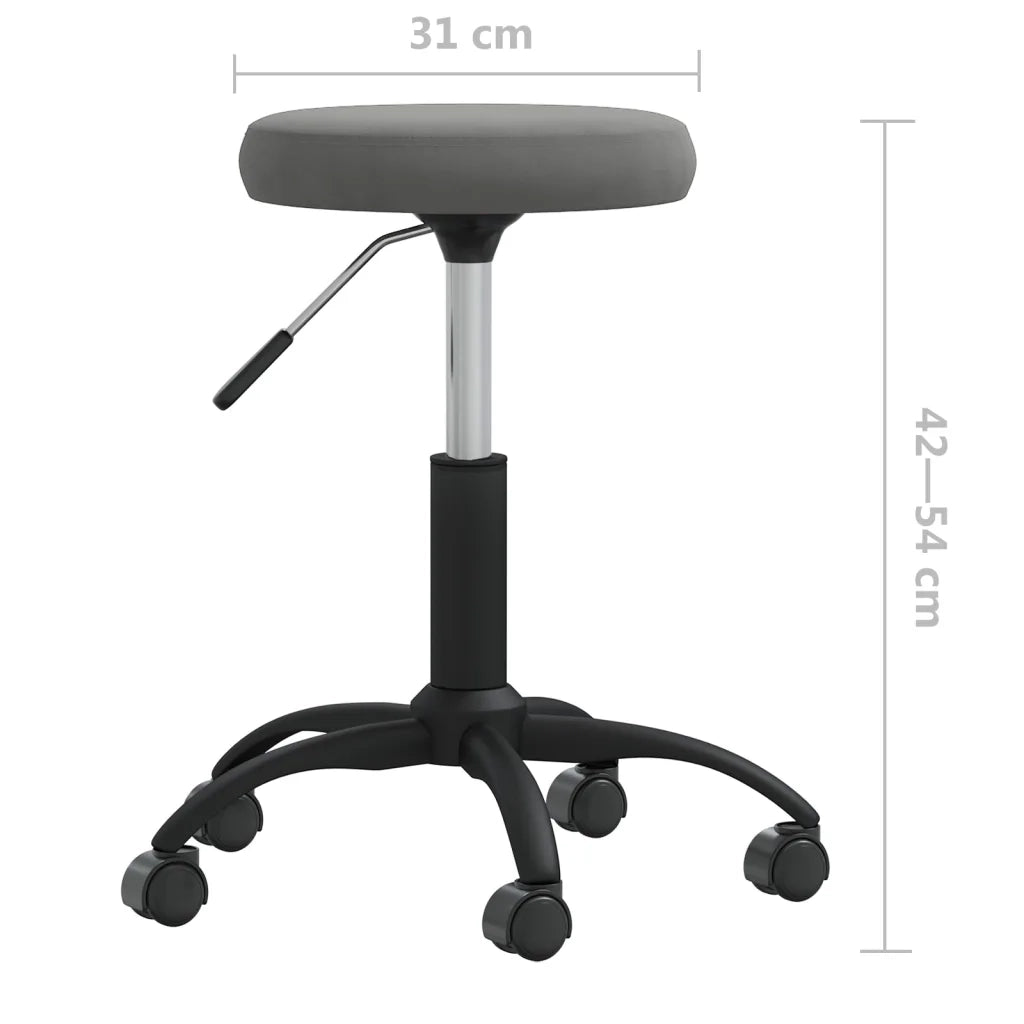 Sedia da Pranzo Grigio Scuro in Velluto 3085728