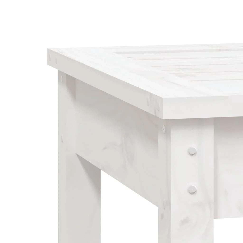 Panca da giardino mobili da esterno per patio terrazza bianca 50 x 44 x 45 cm legno di pino massiccio 02_0011653