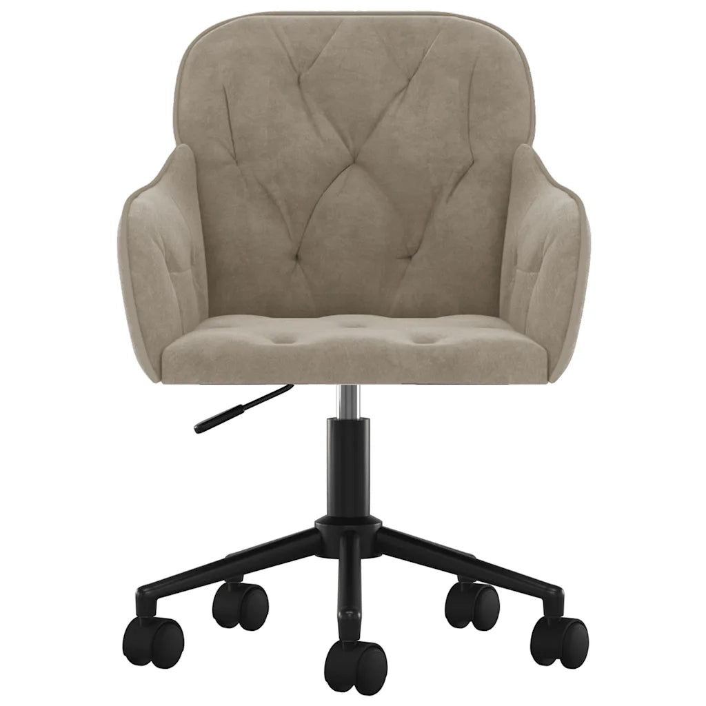 Sedia da Ufficio Girevole in Velluto Grigio Chiarocod mxl 94586
