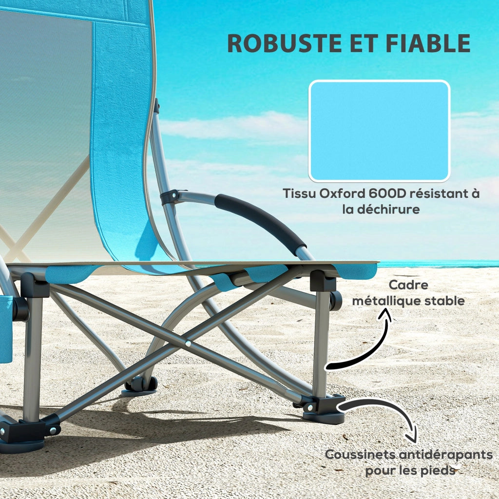 Sedia da pranzo pieghevole ¨C Zephmum ¨C Blu 70x58x79 cm