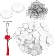 Haken per plafondo transparenti - 80 pezzi 2 cm 3 cm - con clip per bandiera - per decorazioni luminose plafondo bagno cucina hanger per plafondo adesivo