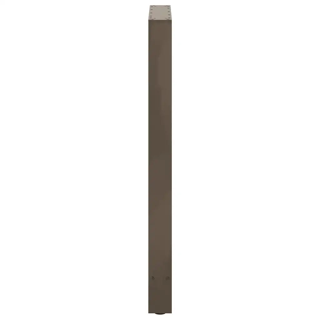 Gambe per tavolo da bar in acciaio naturale 2 pz 60x(100-101) cm in acciaio