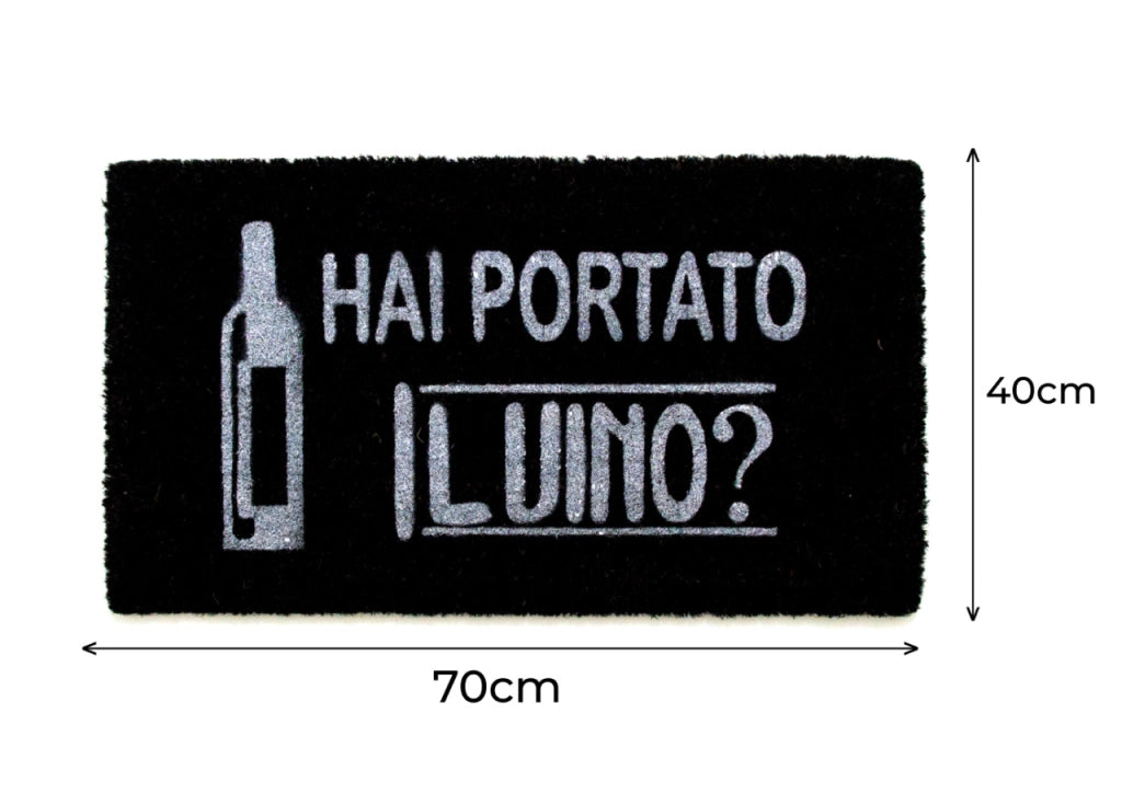 Zerbino Entrata Ingresso Casa Esterno Antiscivolo Cocco Nero Hai Portato Il Vino?