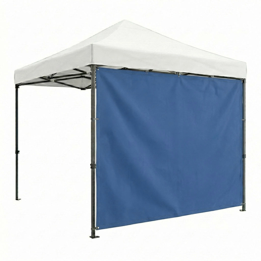 Telo laterale per gazebo da giardino. Telo di ricambio in PVC con velcro. Colore Blu 300X200H cm