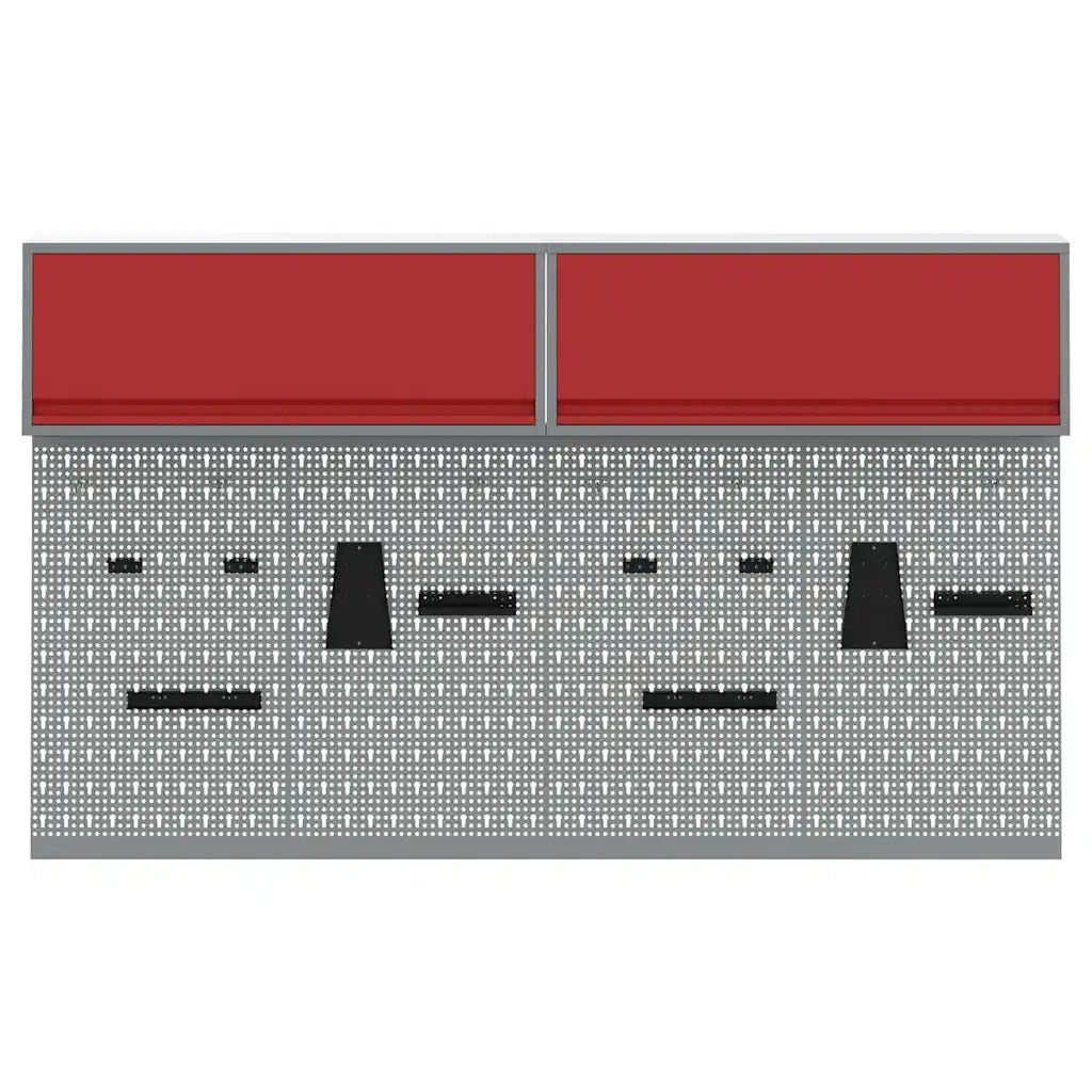 Set di armadi per attrezzi con lo scaffale 6 pcs Rosso 3321415