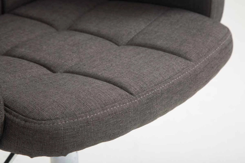 Sgabello Los Angeles in tessuto grigio scuro