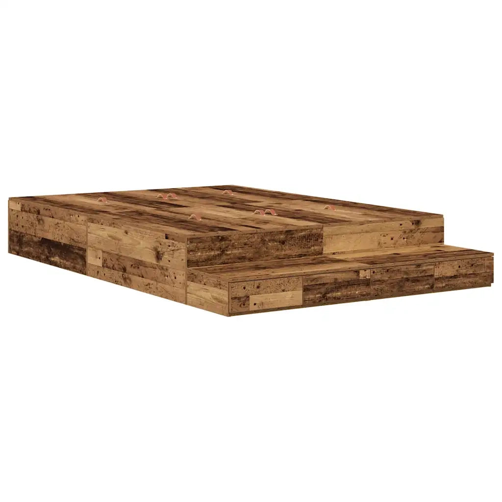 Struttura letto con contenitore Legno vecchio 150 cm 3335651