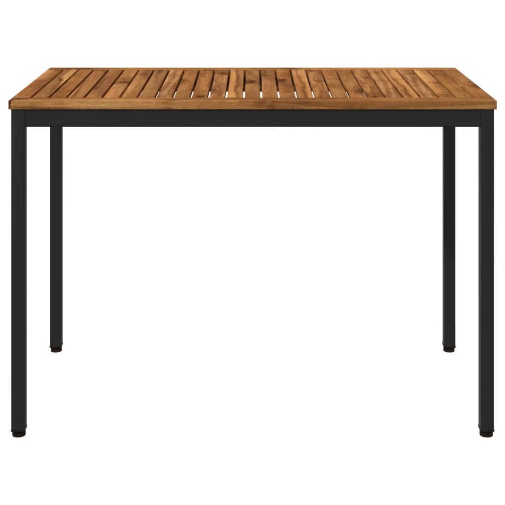 Tavolo da cena da giardino Naturale e Nero 108,5 x 55 x 75 cm 901313