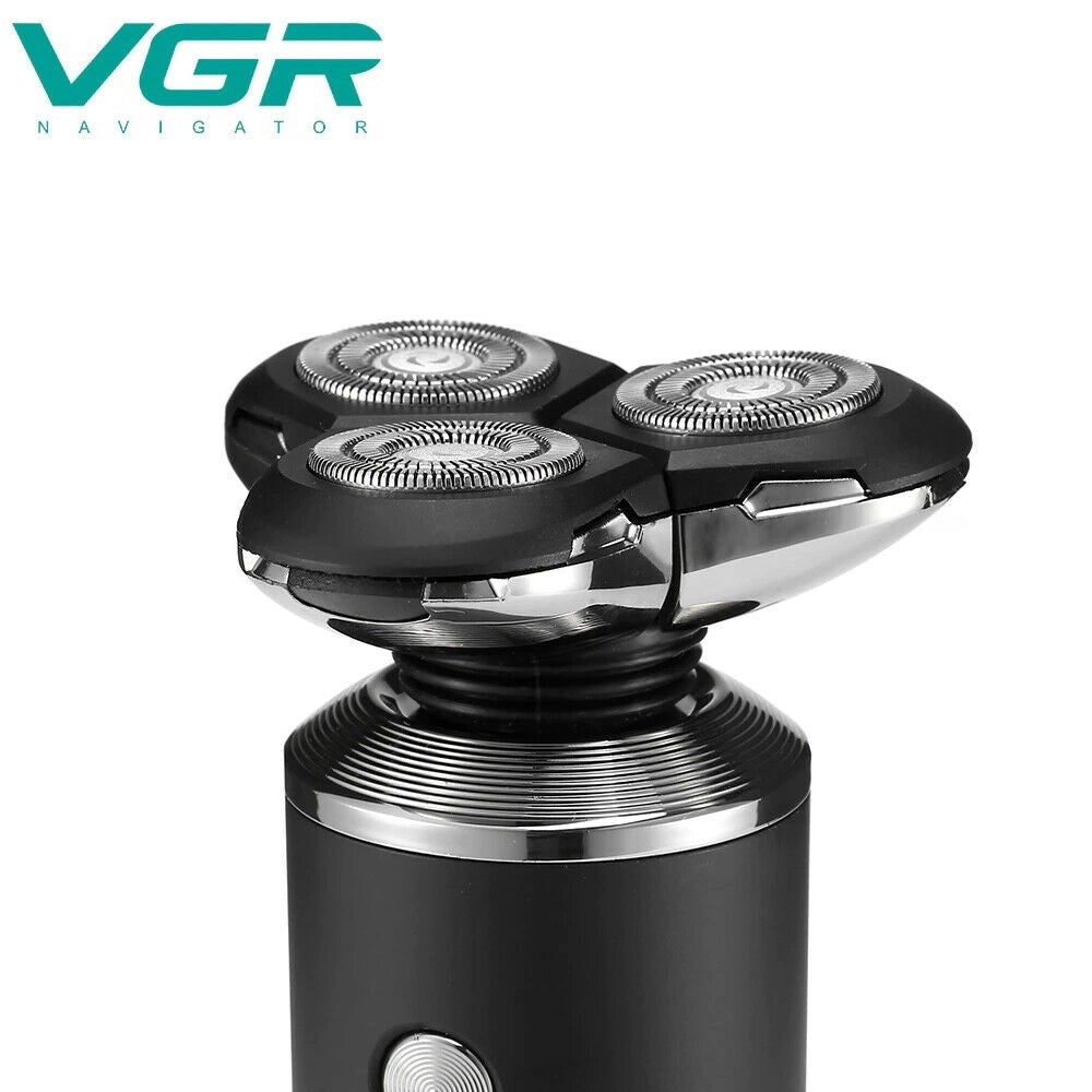 Trade Shop - Vgr V-317 Rasoio Professionale 3d Impermeabile Rotary Shaver Barber Cordless -