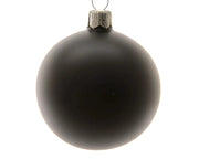 Box Da 6 Palline Di Natale Opaca Nero D. 8 Cm