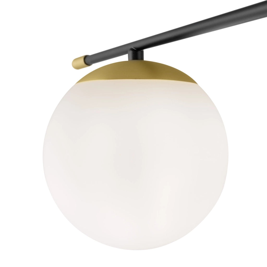 Plafoniera Maytoni Nostalgia ottone 6 luci sfere vetro