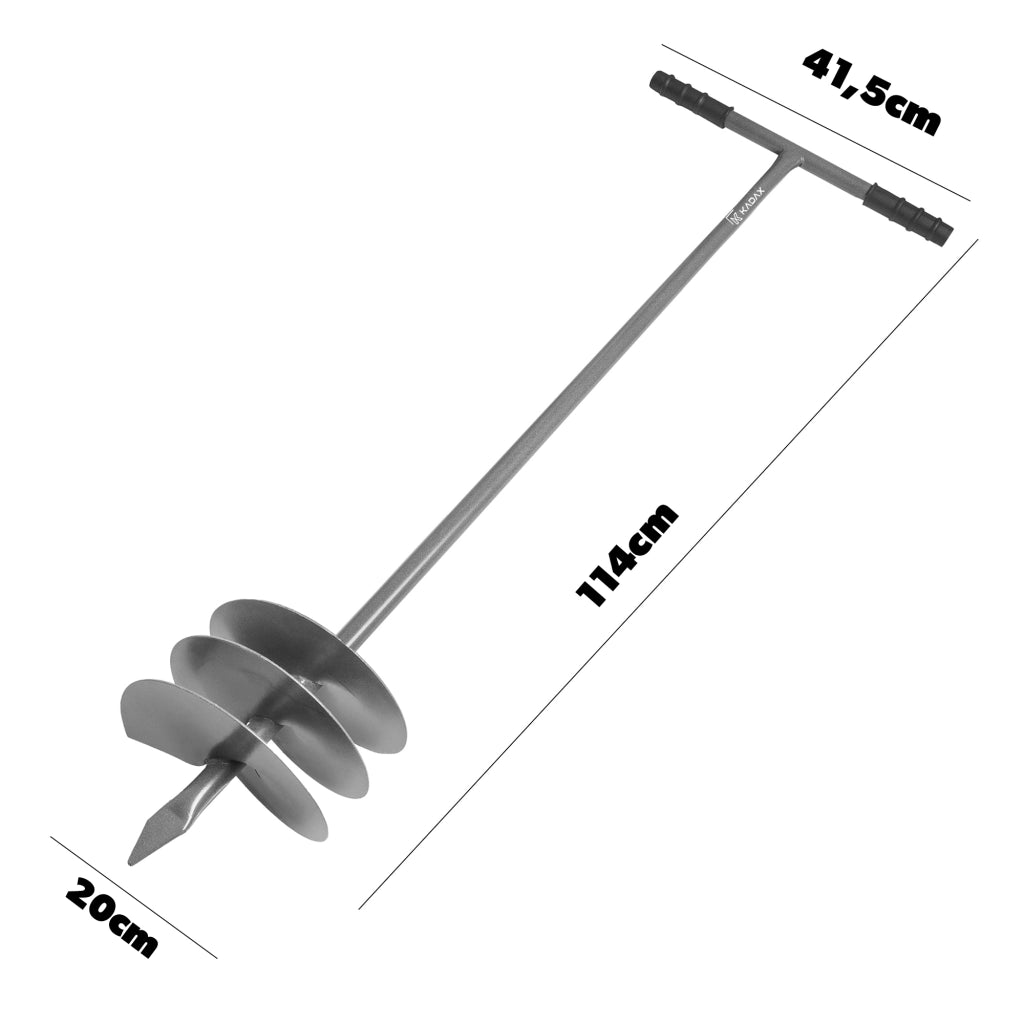 Trivella manuale KADAX per terreno, 20 cm (200 mm), robusta, per forare.