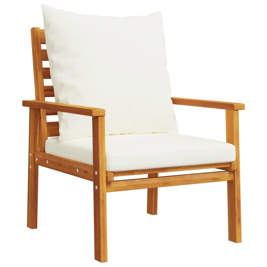 Set Mobili da Giardino 3pz con Cuscini Legno Massello di Acacia 3211807