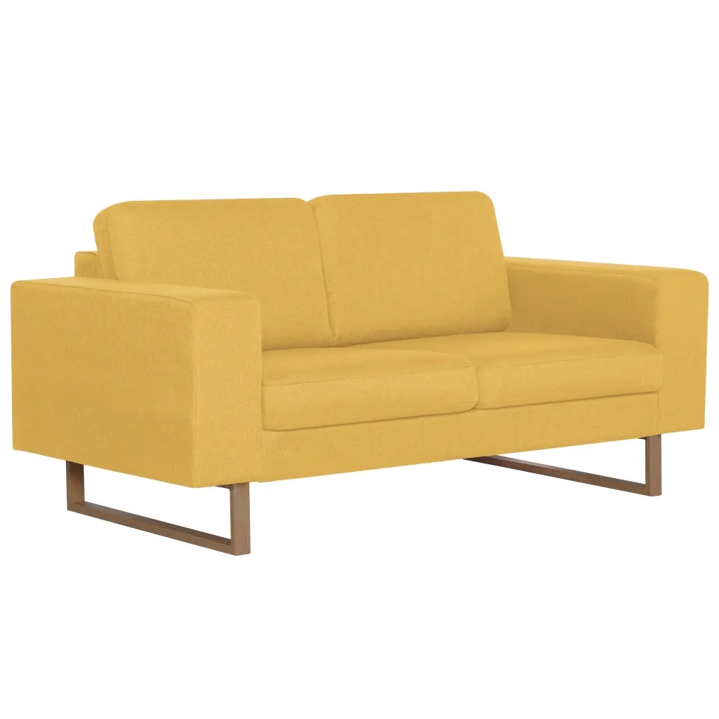 Divano a 2 Posti in Tessuto Giallo cod mxl 16052