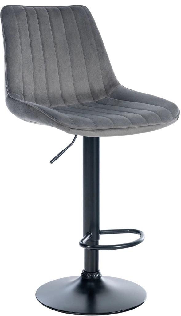 Sgabello Toni Velvet grigio scuro,nero
