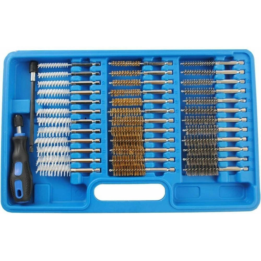 Trade Shop - Set Completo Di 38 Scovoli Per La Pulizia E La Sbavatura Di Cilindri Boccole -