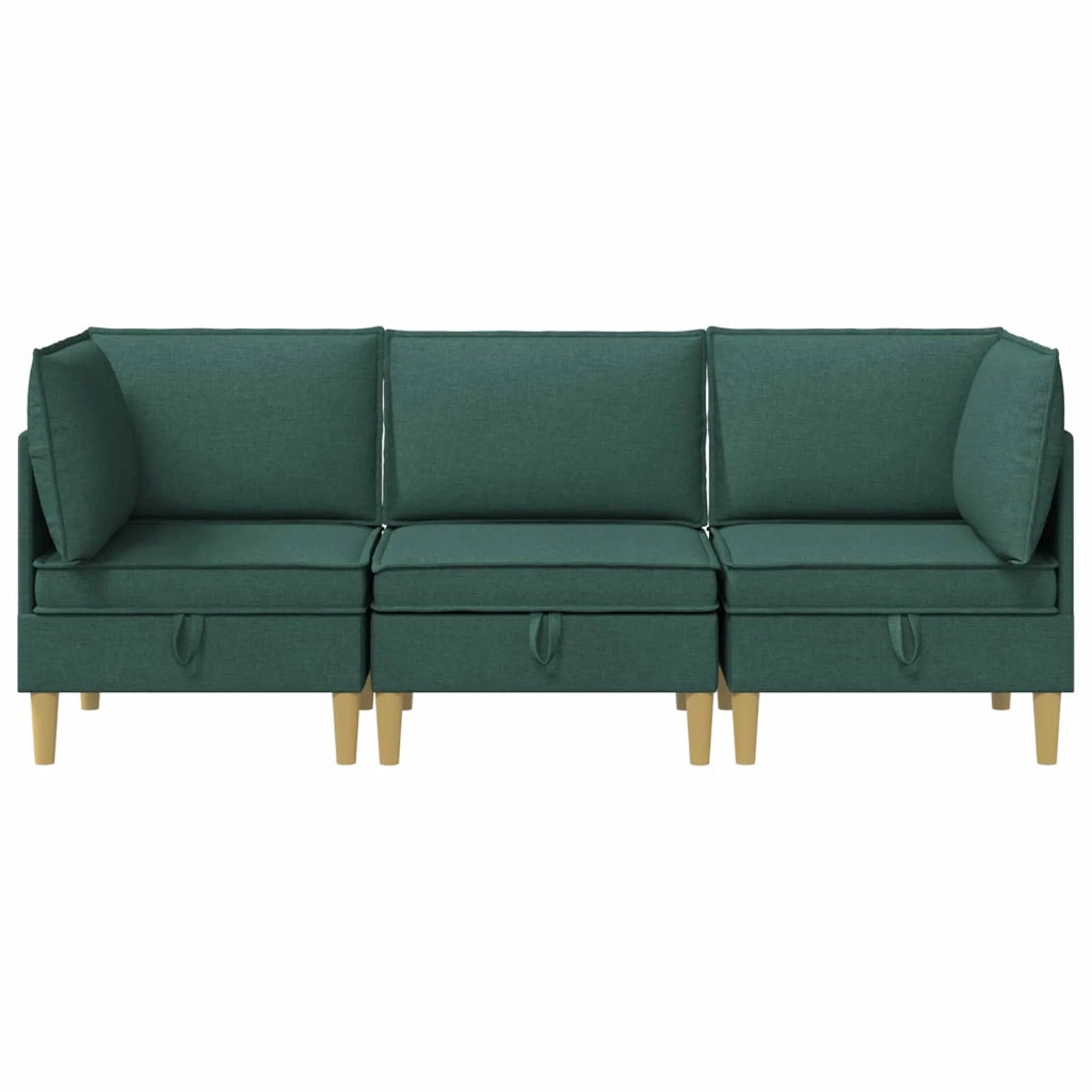 Set di divani modulari con spazio di archiviazione 3 pcs