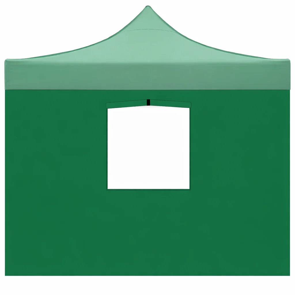 Telo laterale 3x2mt verde impermeabile con finestra per gazebo richiudibile 3x3mt