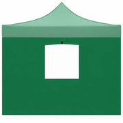 Telo laterale 3x2mt verde impermeabile con finestra per gazebo richiudibile 3x3mt
