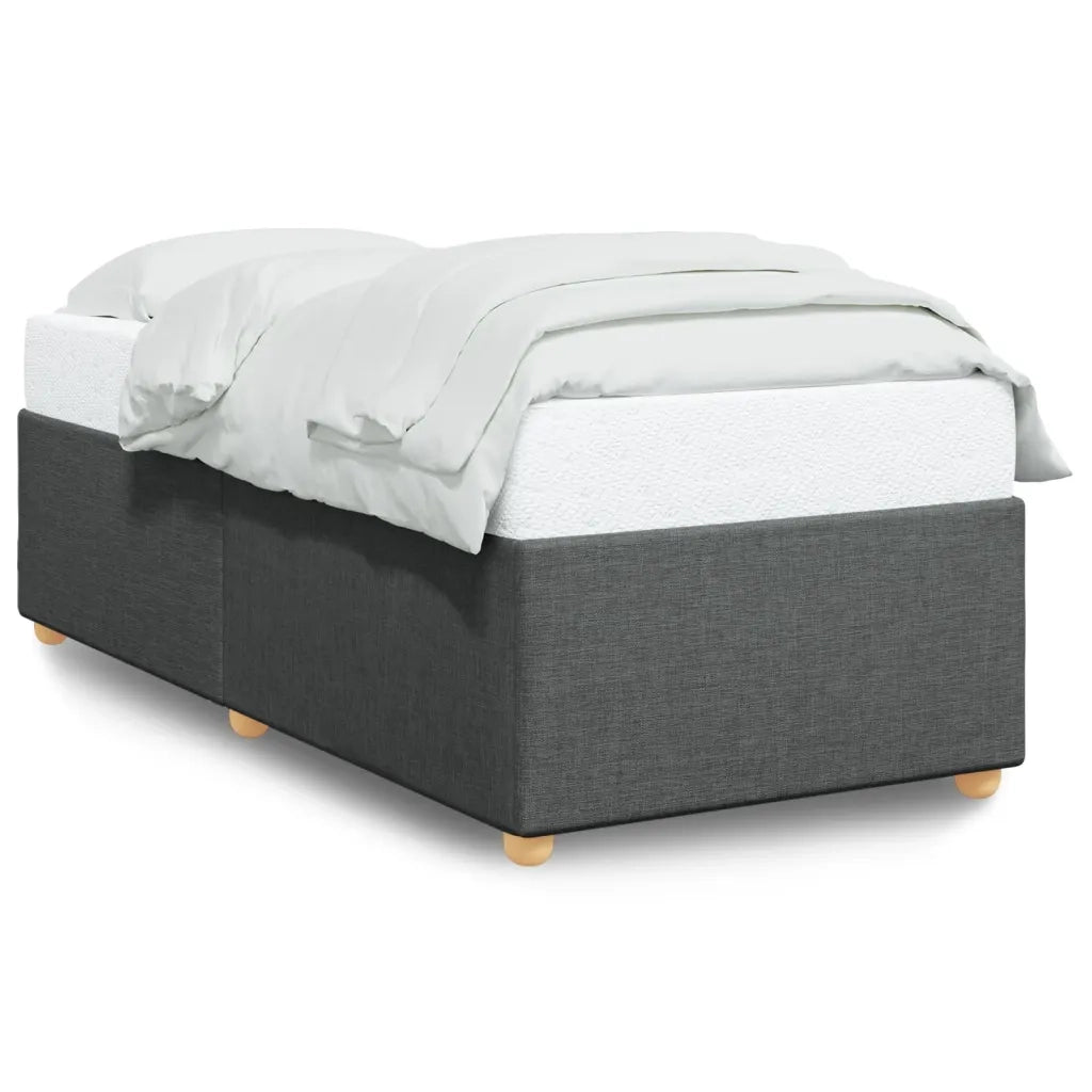 Giroletto senza Materasso-Struttura Letto Grigio Scuro 90x190 cm Tessuto 390551