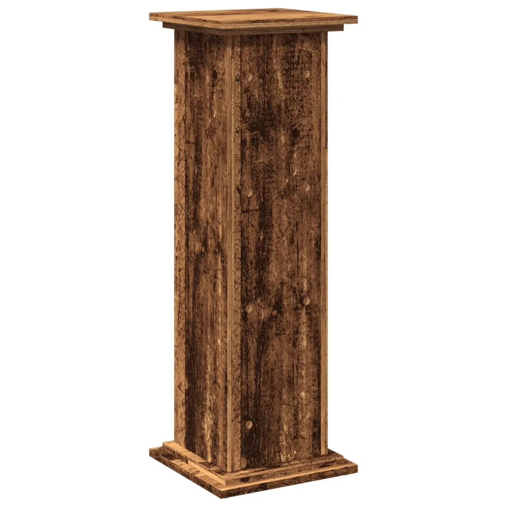 Espositore con Portaoggetti Legno Antico 31x30x90 cm Truciolato 854614