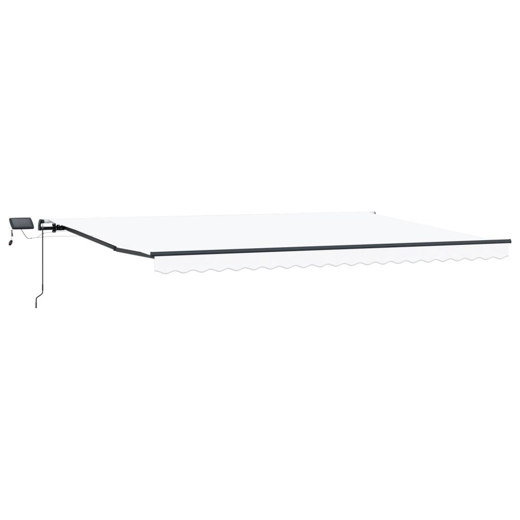 Tenda Retrattile Manuale  con LED Bianca 500x300 cm