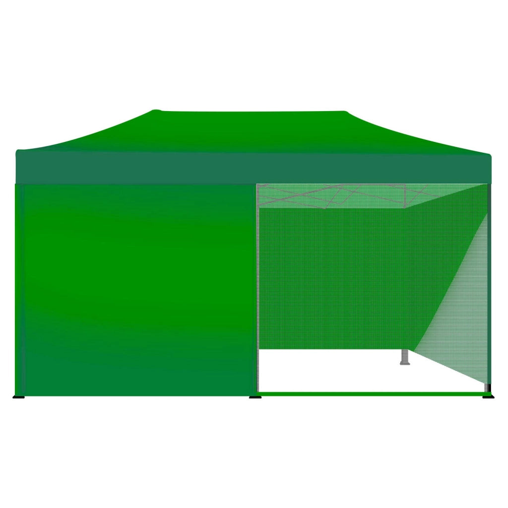 Taman Tenda / Gazebo Per Giardino 3X6 Impermeabile Tendone Pieghevole Per Fiere E Mercati Con Teli Laterali Colore Verde