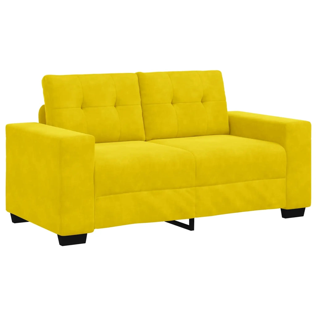 Divano | Divano da soggiorno | Sofa a due posti con cuscino Giallo Velluto