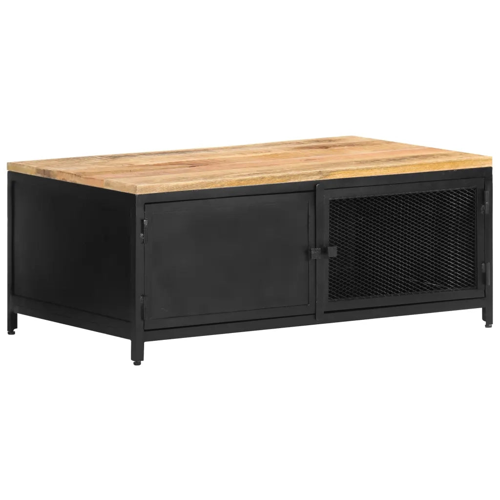 Tavolino da CaffÃ¨ 90x50x37 cm in Legno Massello di Mango Grezzo cod mxl 16291
