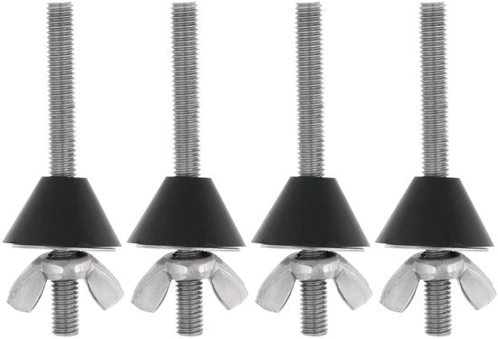 Set di riparazione per toilette 4 pezzi - Fissaggio sfera - Acciaio inossidabile - Gomma - M6x70mm - Resistente alla corrosione - Visore per wc