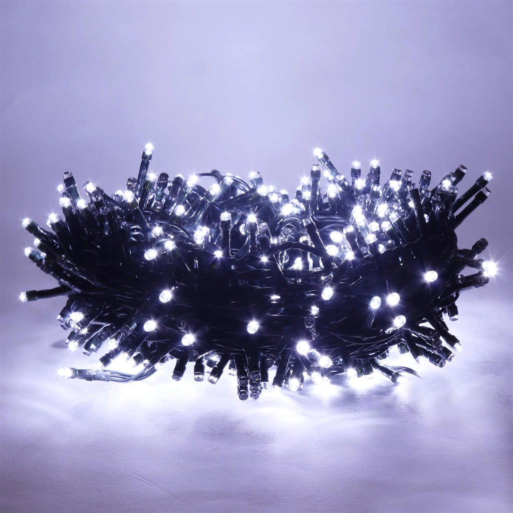 HIGH-TECH LUCI DI NATALE 500 LED BIANCO FREDDO DA INTERNO E ESTERNO 26,5 METRI