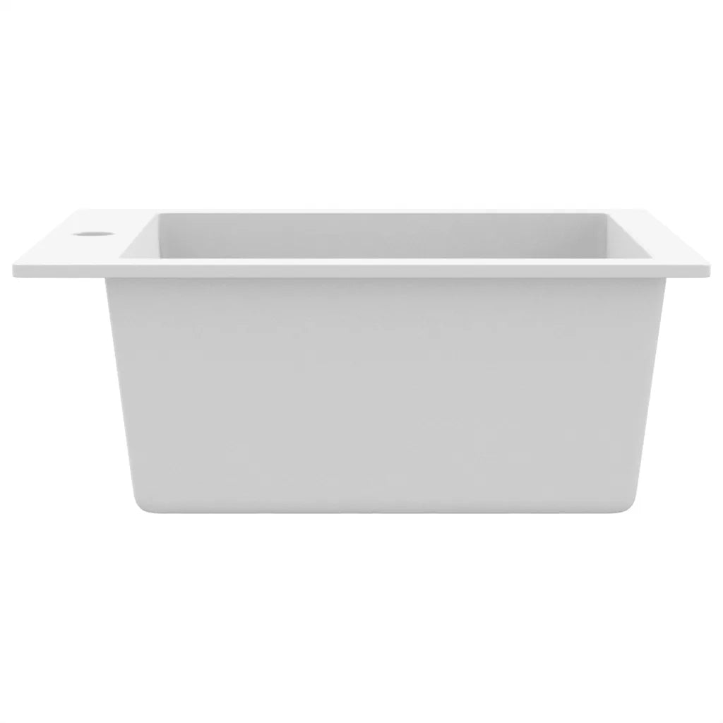 Lavandino Cucina Granito 1 Lavello ad Incasso Bianco CFW2924247